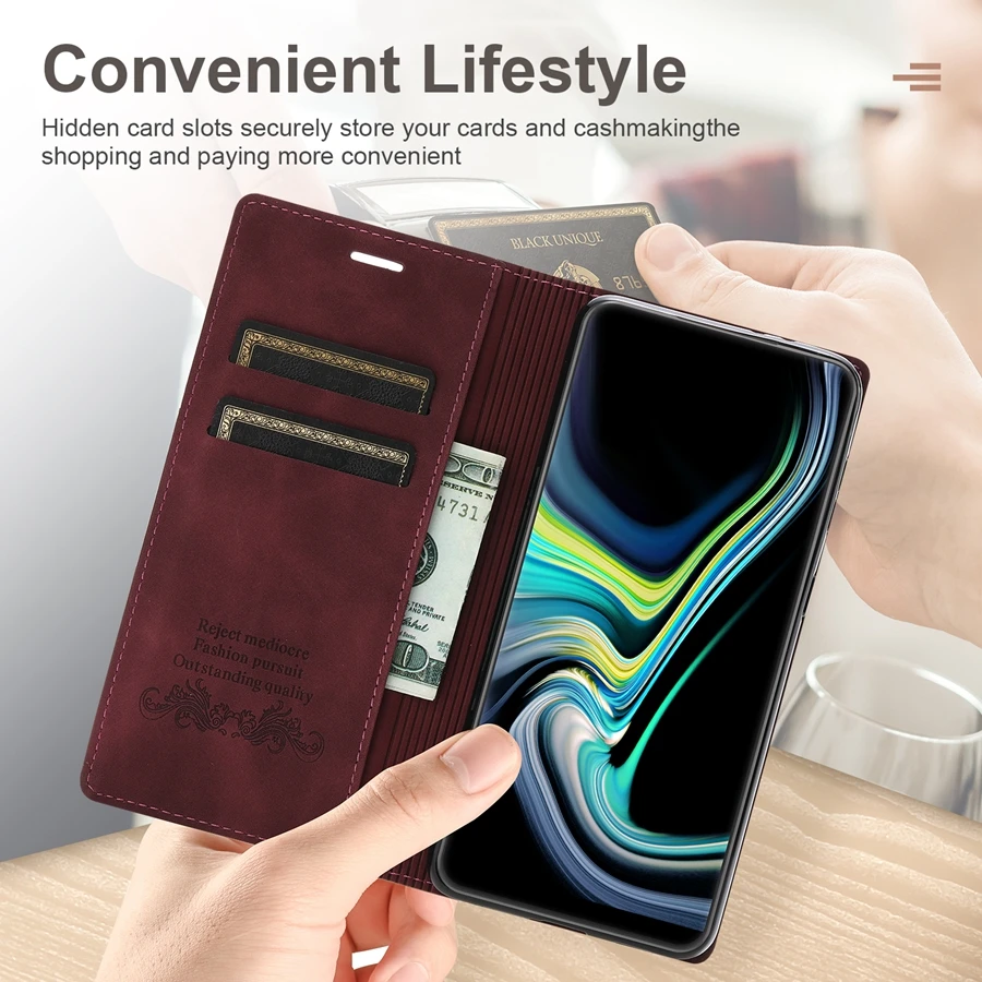 Wallet Card Flip Anti-fall Leather Case For Samsung Galaxy A05s A07 A13 A14 A15 A16 A17 A34 A35 A36 A37 A52 A53 A54 A55 A56 A57