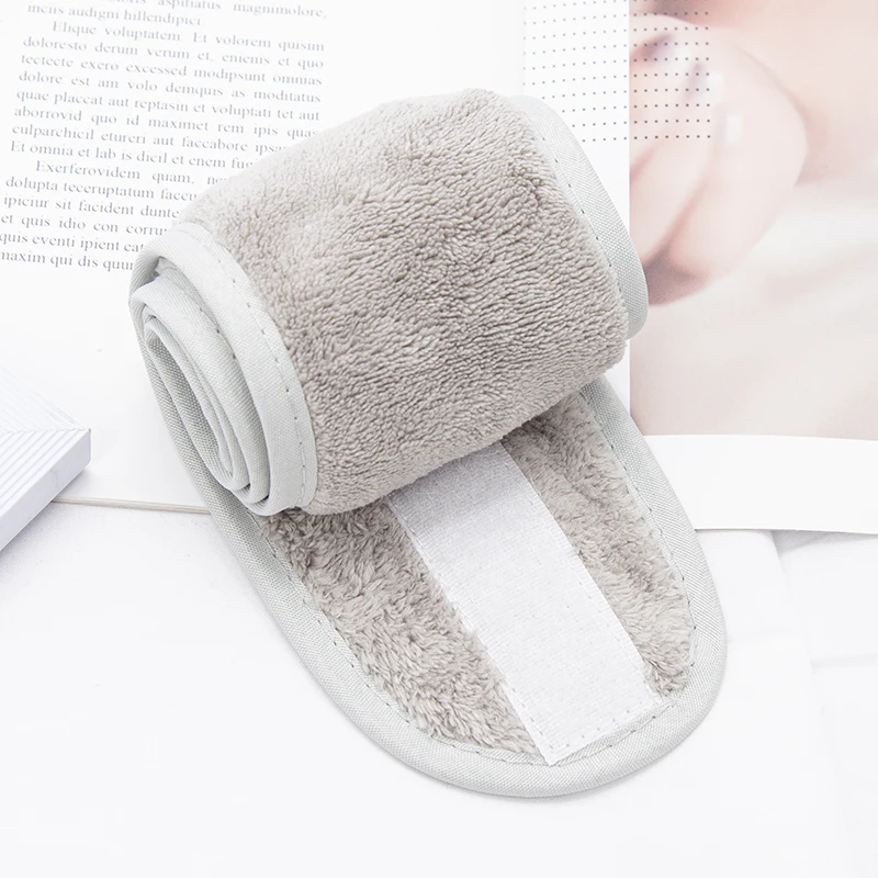 Women Adjustable SPA Facial Headband Bath Makeup Hair Band Headbands for Face Washing Soft Toweling Hair Accessories Shower Cap