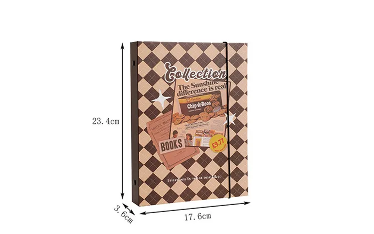 MINKYS Retro Rhombus A5 Kpop Photocard Binder Photo Cards Collect Book Storage Album Hardcover Notebook Korea Stationery