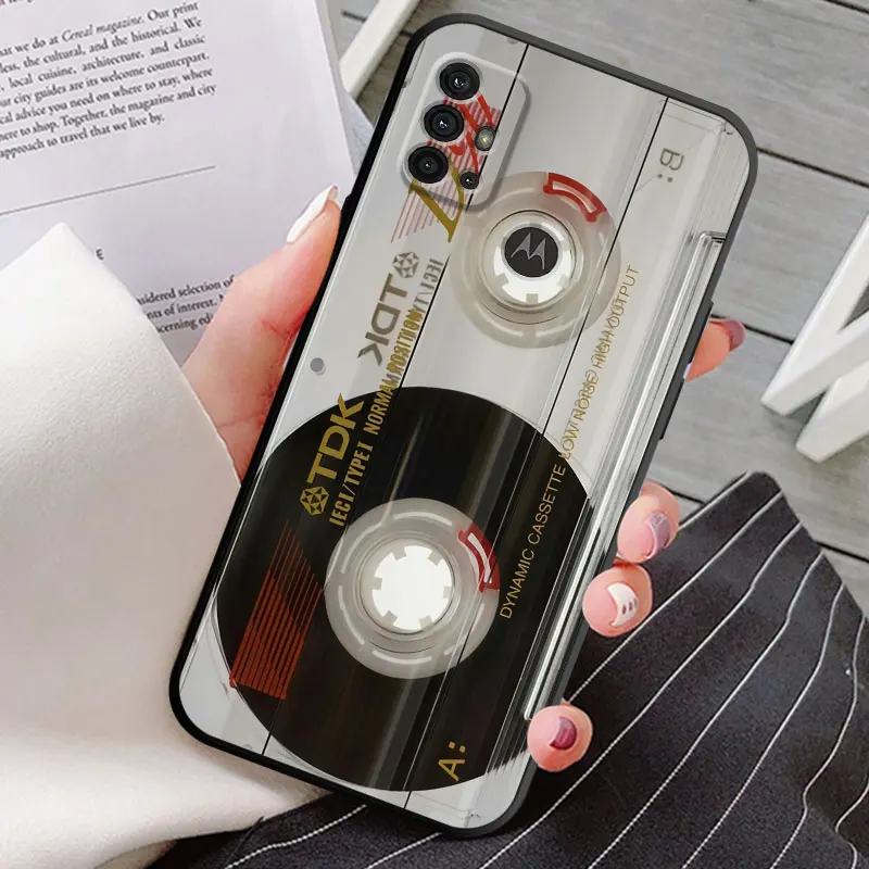 Cover Case for Motorola Moto G30 G200 G52 G72 G9 Power Lite G31 G32 G50 G51 G71 5G G22 G60 Shell Cassette Music