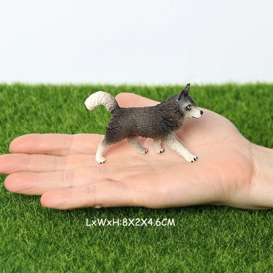 Realistic Mini Dog Figurines Labrador Poodle Bulldog Puppy Playset, Cake Topper Kids Birthday Party Table Decor Gift