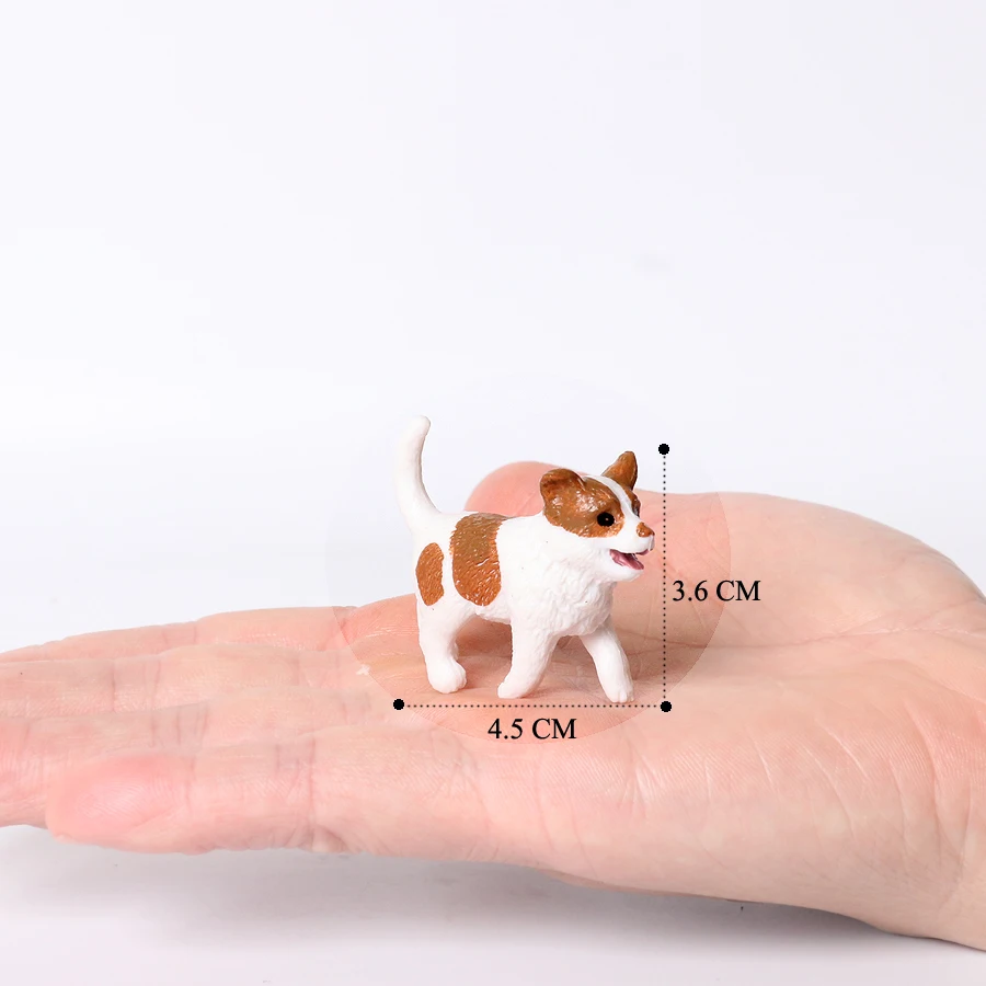 Realistic Mini Dog Figurines Labrador Poodle Bulldog Puppy Playset, Cake Topper Kids Birthday Party Table Decor Gift