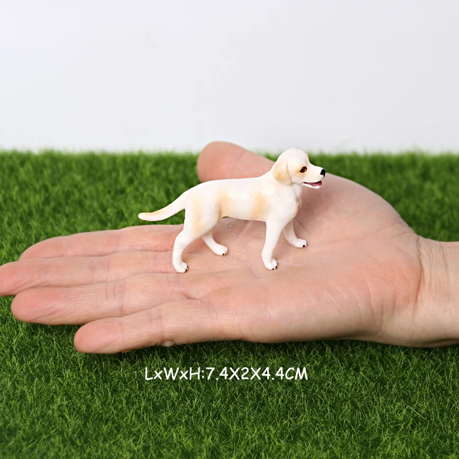 Realistic Mini Dog Figurines Labrador Poodle Bulldog Puppy Playset, Cake Topper Kids Birthday Party Table Decor Gift