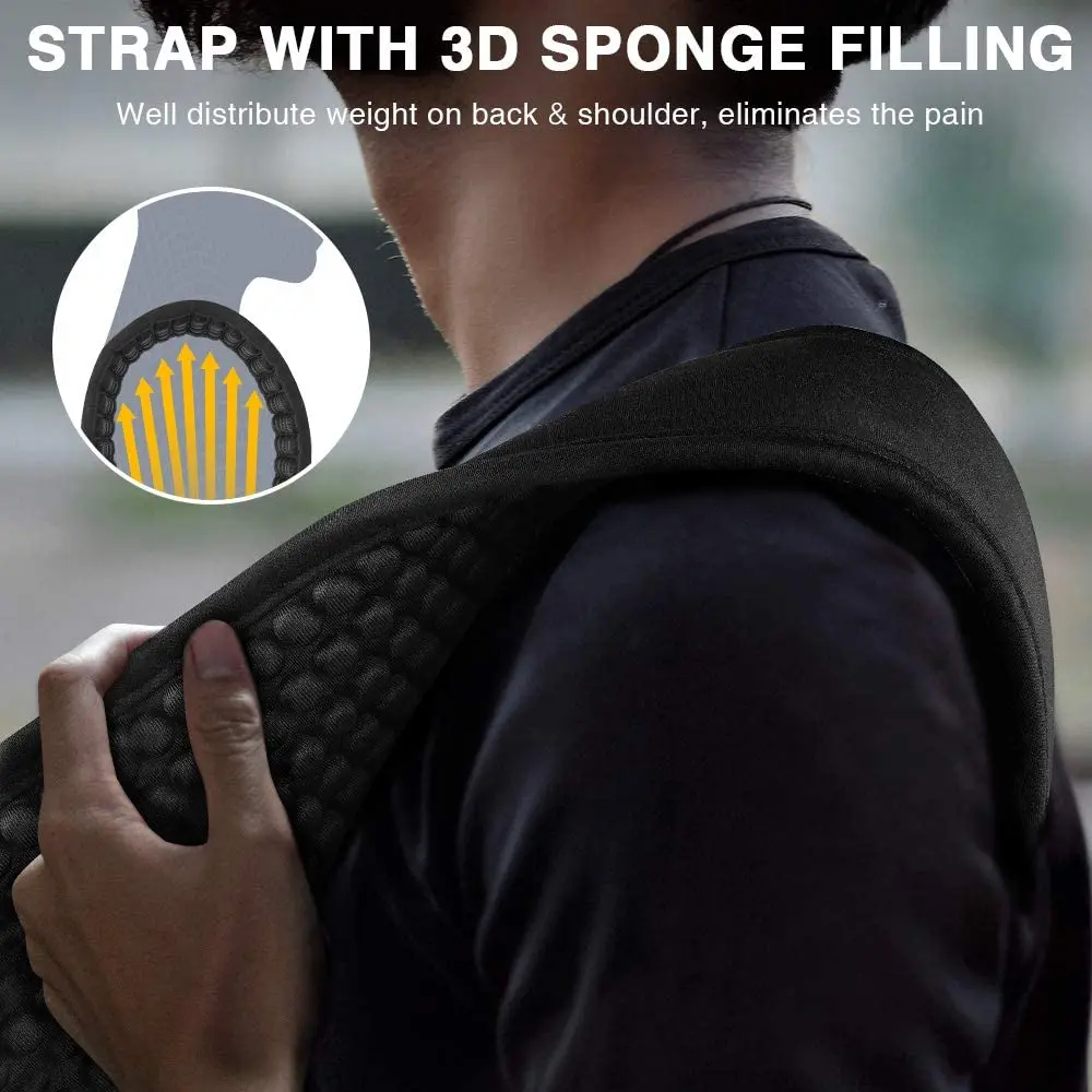 LEKATO 3D Sponge Guitar Strap Belt LGS-1 Adjustable Filling Electric Guitar Strap Bass Belt 3.5" Wide With 6 Picks