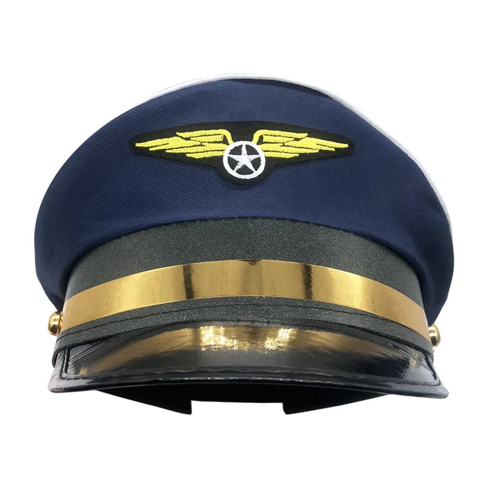 Men Women Baseball Caps Adult Adjustable Captain Costume Admiral Hat Y2K Cosplay Sailor Pilot Hat For Costume Party Performance