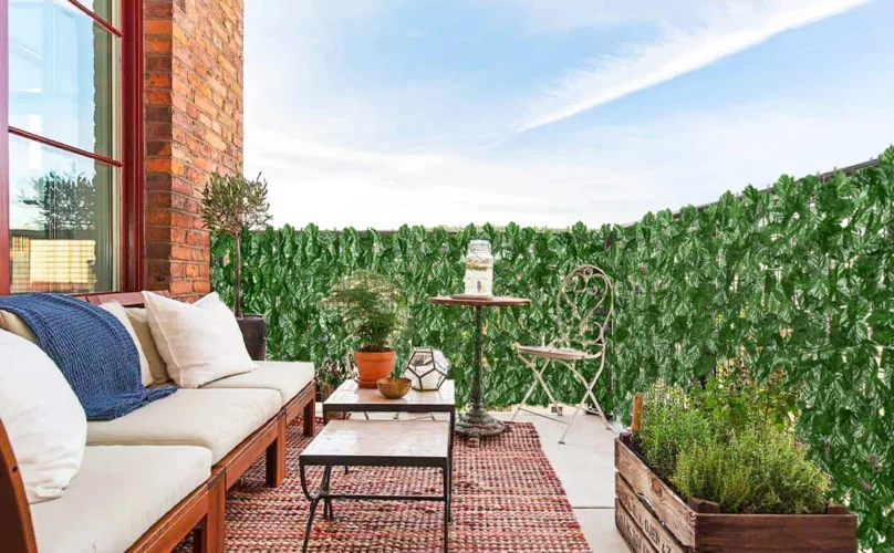 100/300cm Artificial Ivy Hedge Fence Panels Green Faux Ivy Leaf Privacy Fence Screen for Outdoor Home Garden Balcony Decoration