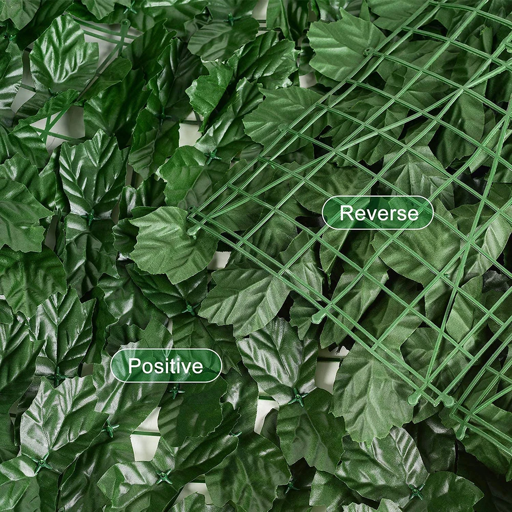 100/300cm Artificial Ivy Hedge Fence Panels Green Faux Ivy Leaf Privacy Fence Screen for Outdoor Home Garden Balcony Decoration