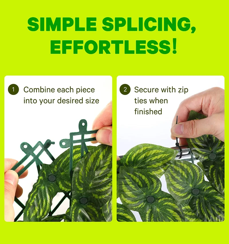 100/300cm Artificial Ivy Hedge Fence Panels Green Faux Ivy Leaf Privacy Fence Screen for Outdoor Home Garden Balcony Decoration