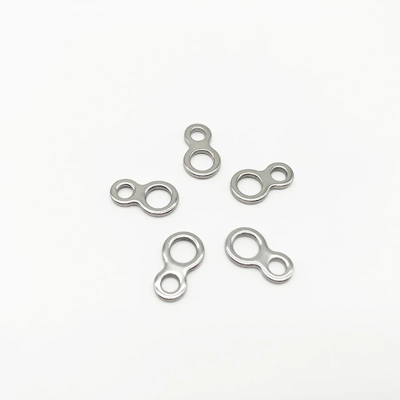 10-50Pcs Stainless Steel Fishing Solid Ring Sea Fishing Lures Connectors Jigging Ring Swivels Fishing Snap Accessory Tackle Tool