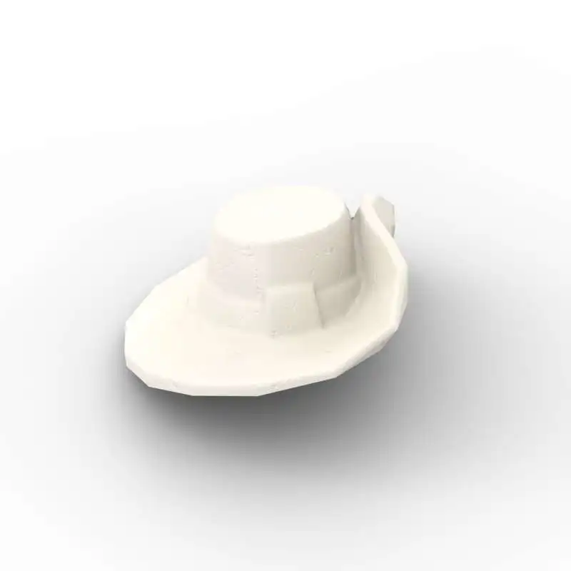 MOC 10PCS 93554 Western Cowboy Hat Building Block Part Kit Curled Brim Helmet Bricks Assemble DIY Toy For Children Birthday Gift