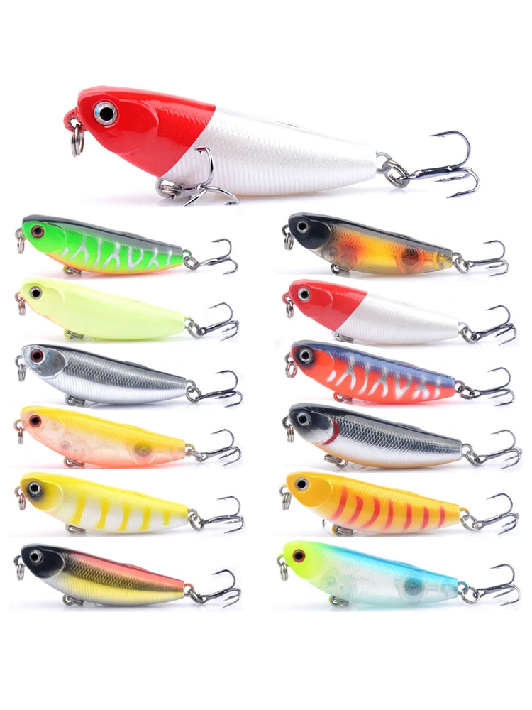 1Pcs Floating Pencil Fishing Lure 5.7cm 4.8g Top Water Dogs Hard Lures Baits Wobblers Artificial Hard Bait Pesca Fishing Tackle
