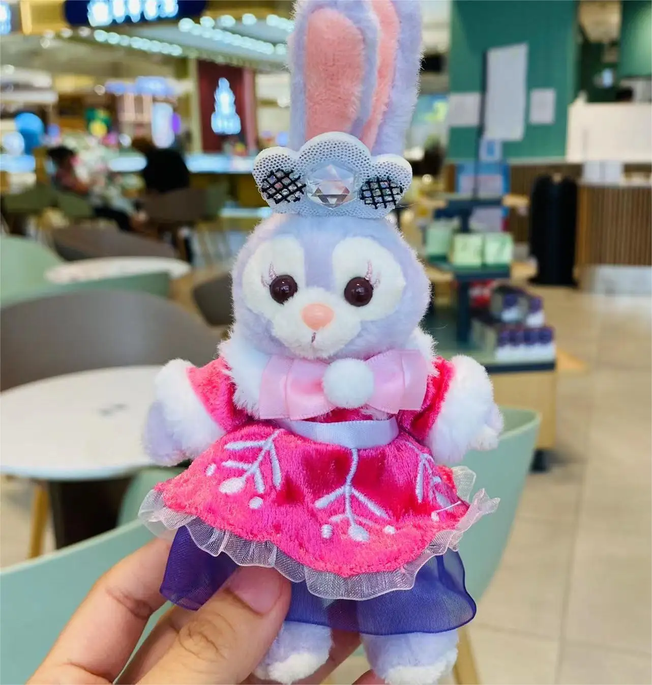 Disney Stellalou Duff Anime Figure Plush Keychain and Bag Pandent Stuffed Animals Rabbit and Bear Peluche Bag Decorations