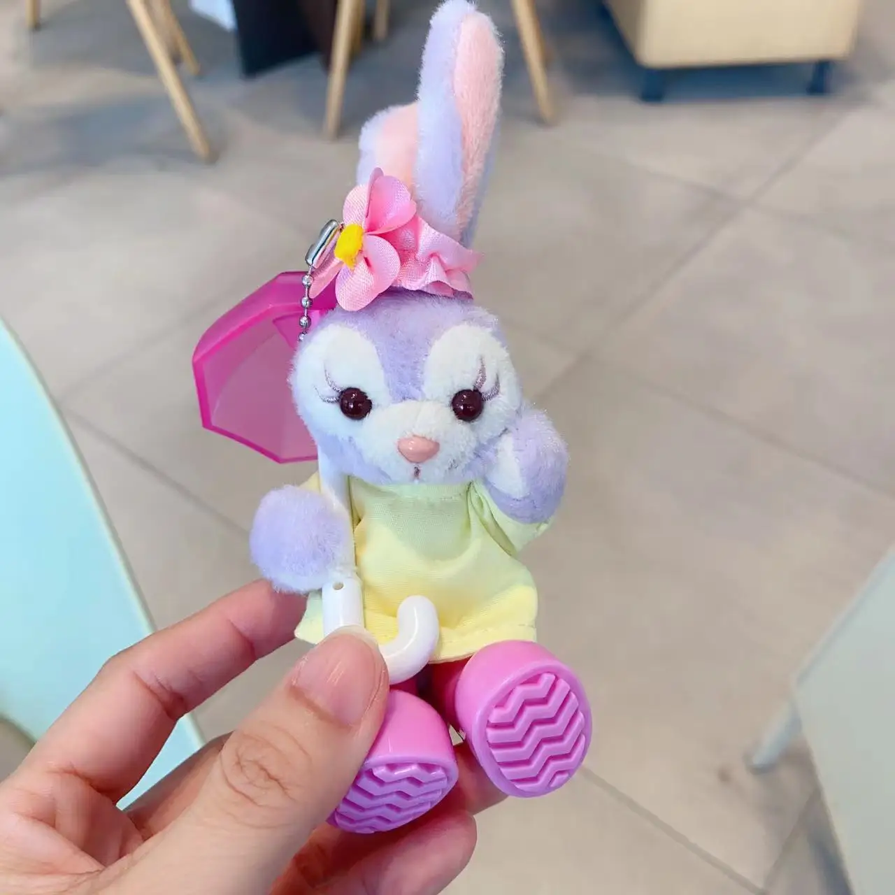 Disney Stellalou Duff Anime Figure Plush Keychain and Bag Pandent Stuffed Animals Rabbit and Bear Peluche Bag Decorations