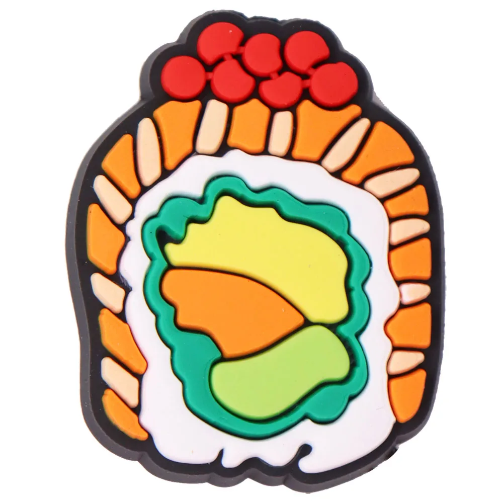1PCS PVC Cartoon Shoe Charms Kawaii Food Pizza Ketchup Fried Chicken Beer Shrimp Coffee Buckle Clog Children Adorable Decoration