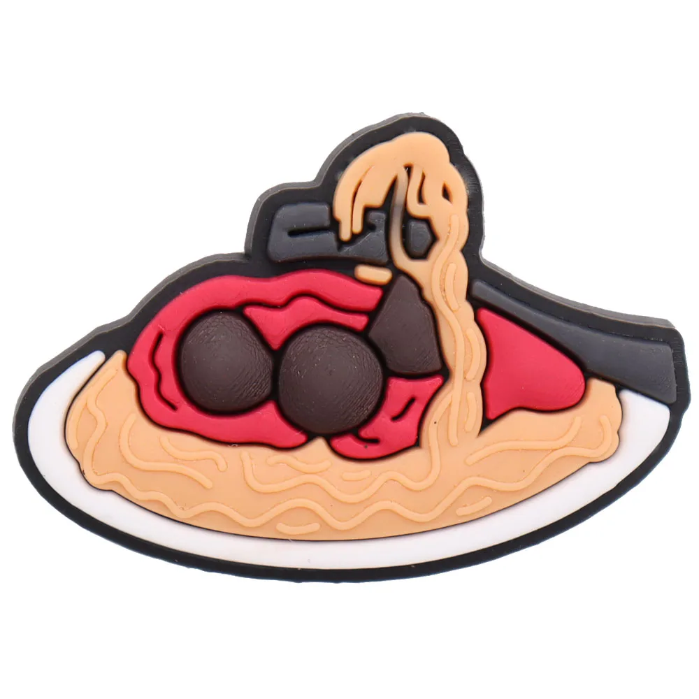 1PCS PVC Cartoon Shoe Charms Kawaii Food Pizza Ketchup Fried Chicken Beer Shrimp Coffee Buckle Clog Children Adorable Decoration