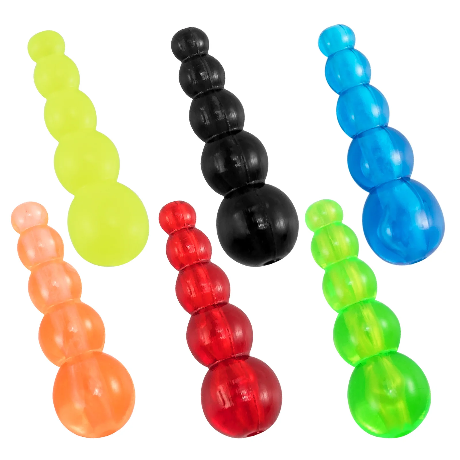 50pcs Stacked Fishing Beads Plastic Fishing Lure Making Supplies for Inline Spinner Spinnerbait Walleye Rig Trout Bass Crappies