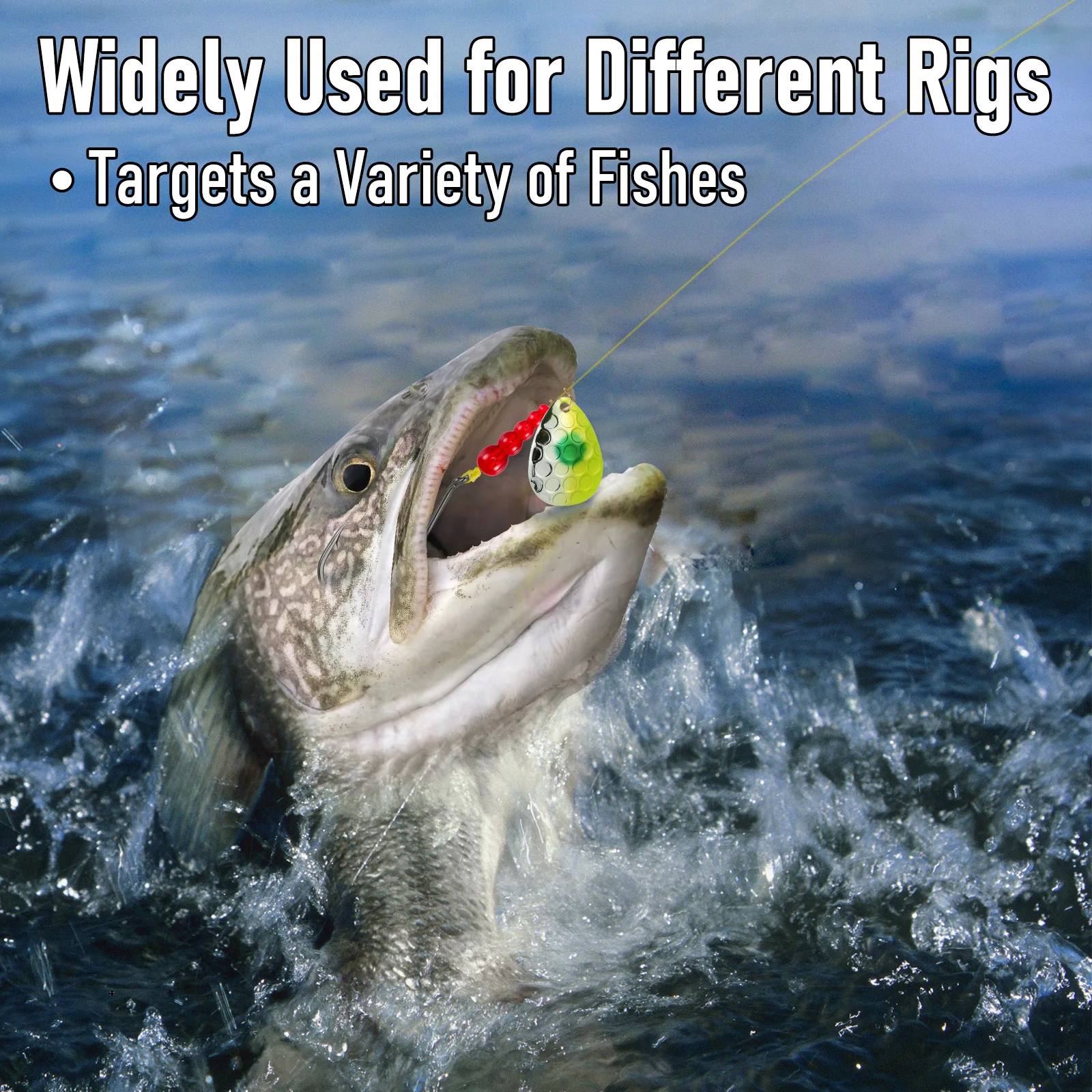 50pcs Stacked Fishing Beads Plastic Fishing Lure Making Supplies for Inline Spinner Spinnerbait Walleye Rig Trout Bass Crappies