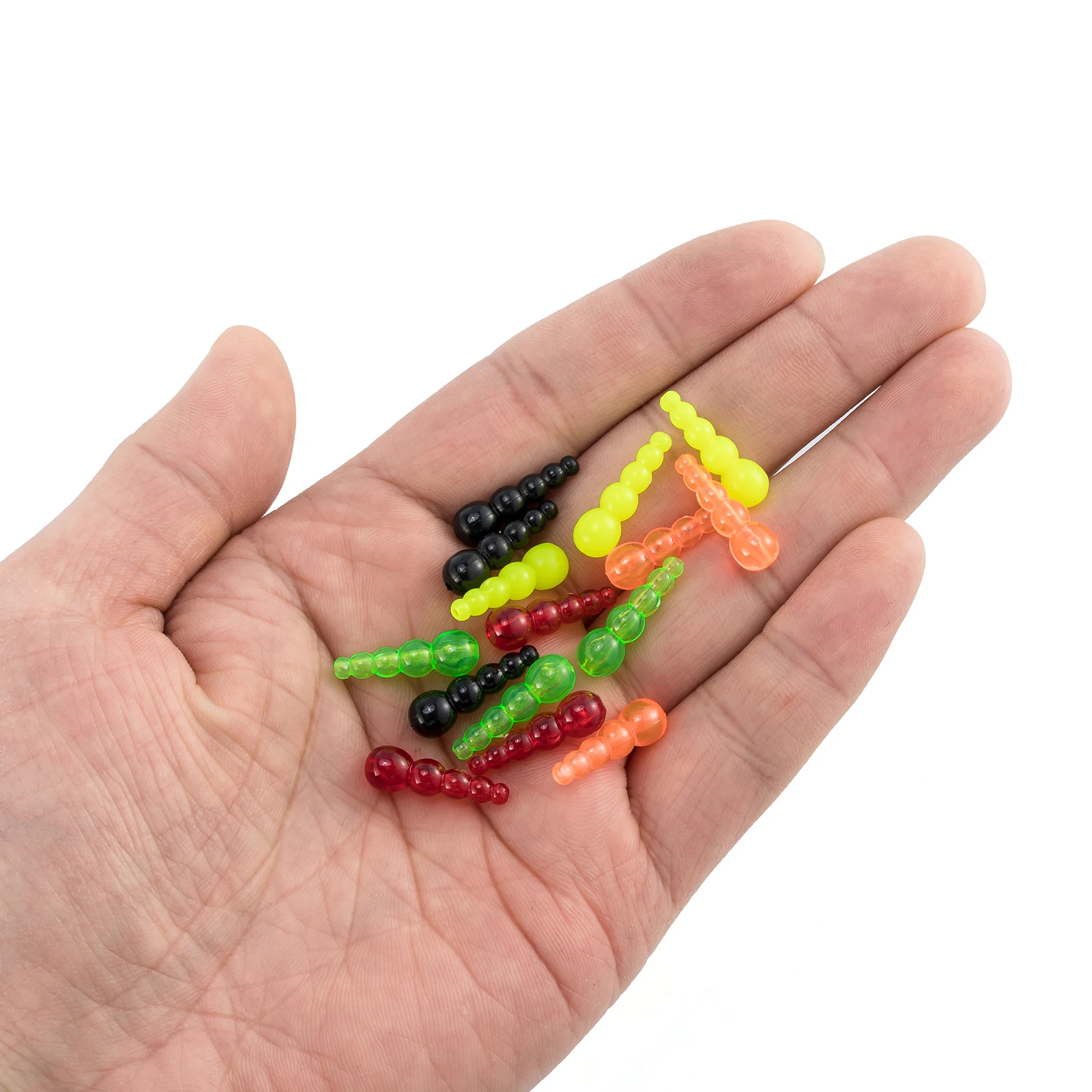 50pcs Stacked Fishing Beads Plastic Fishing Lure Making Supplies for Inline Spinner Spinnerbait Walleye Rig Trout Bass Crappies