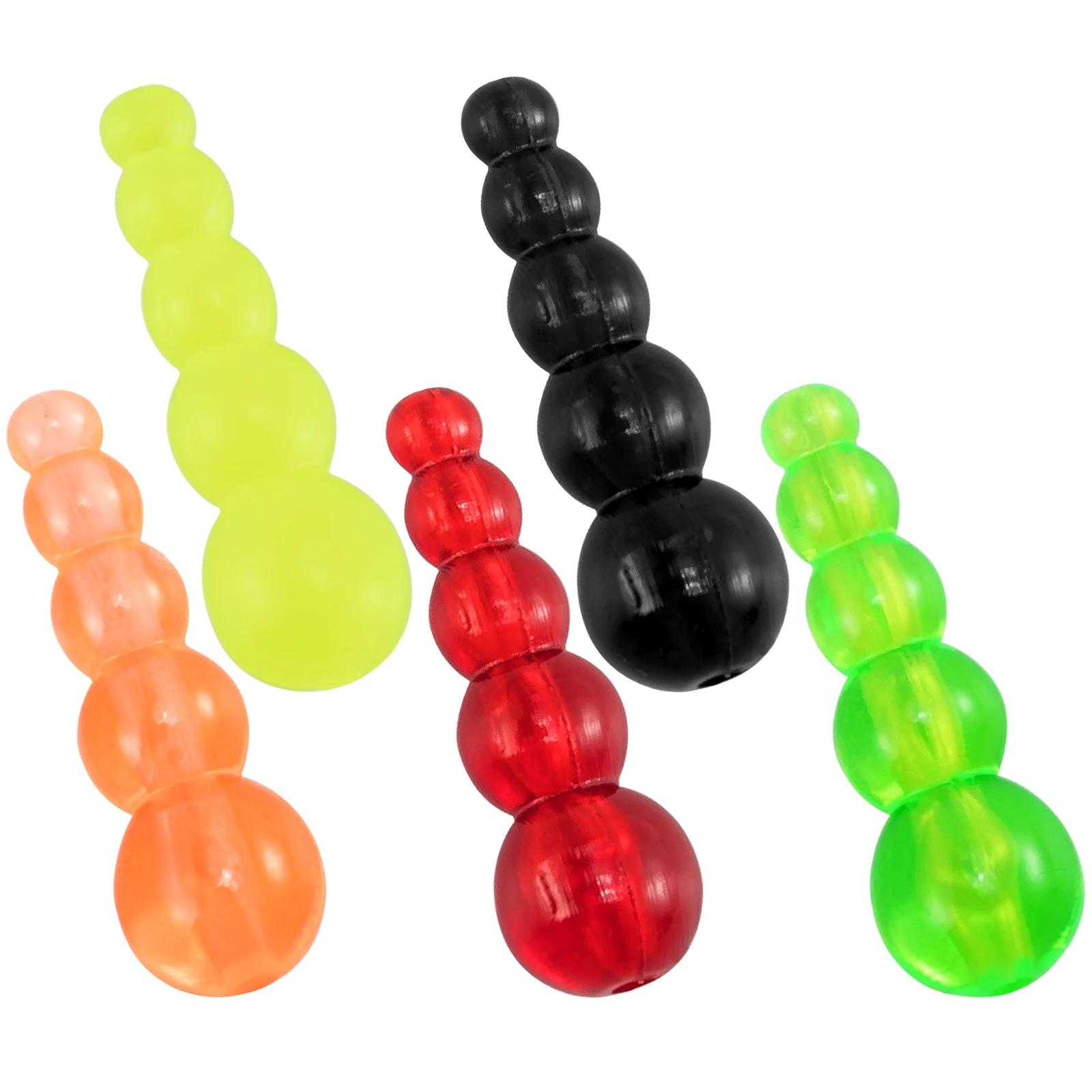 50pcs Stacked Fishing Beads Plastic Fishing Lure Making Supplies for Inline Spinner Spinnerbait Walleye Rig Trout Bass Crappies