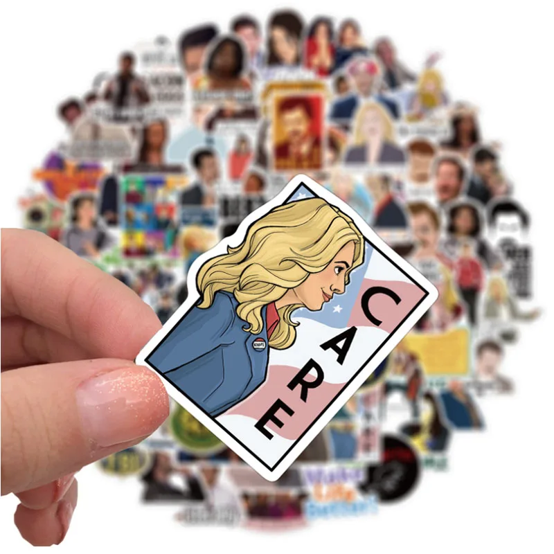 10/30/50/100Pcs  American Drama Parks and Recreation Sticker Waterproof  Snowboard Laptop Luggage Fridge Car Decal Home Decor