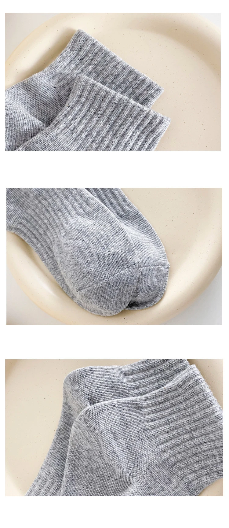 CHAOZHU Women Stretch Rib Cotton Rubber Pressure Althetic Ankle Socks Casual Style Solid Colors Klein Blue Calcetines Female