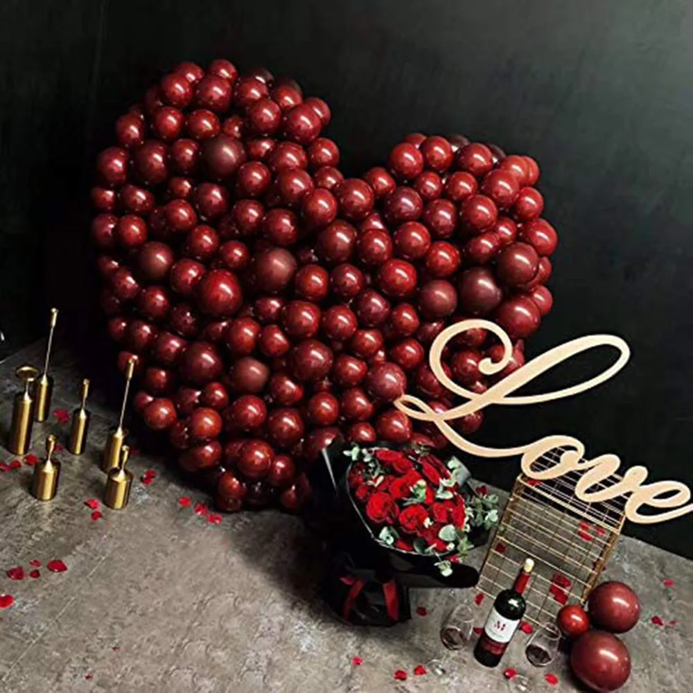 Burgundy Wine Red Balloons Garland Kit Red Gold Balloon Arch Christmas Balloons Garland Christmas Decor Valentine's Day Decor