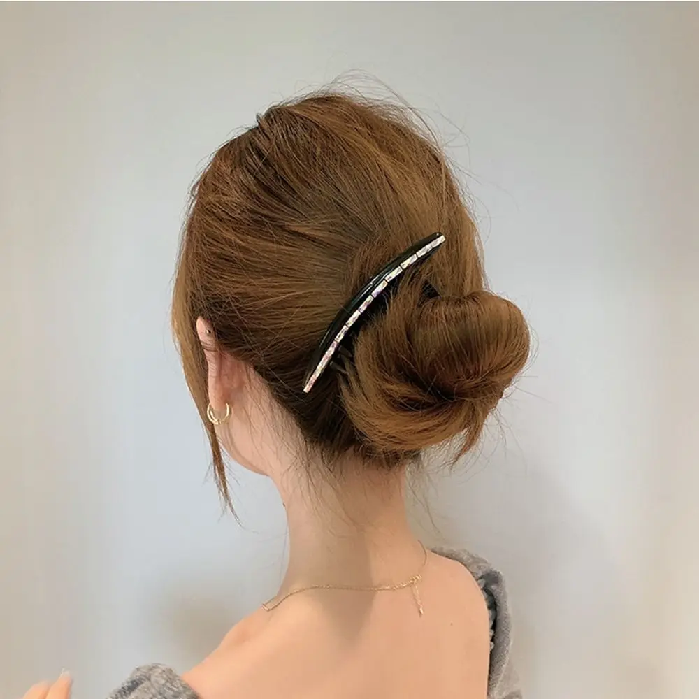 Pearl Sequins Hair Clips Side Comb Tooth Foldable Hair Pin Ladies Hair Ornaments Accessories
