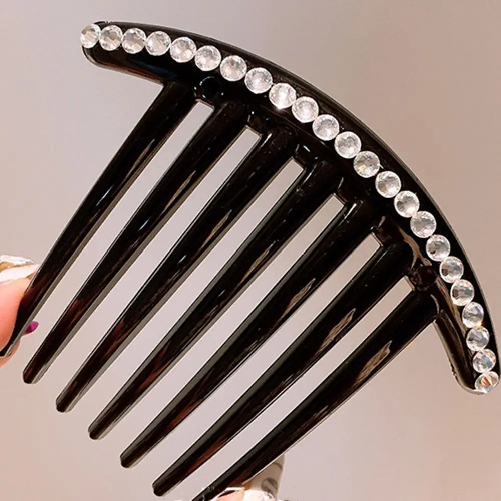 Pearl Sequins Hair Clips Side Comb Tooth Foldable Hair Pin Ladies Hair Ornaments Accessories