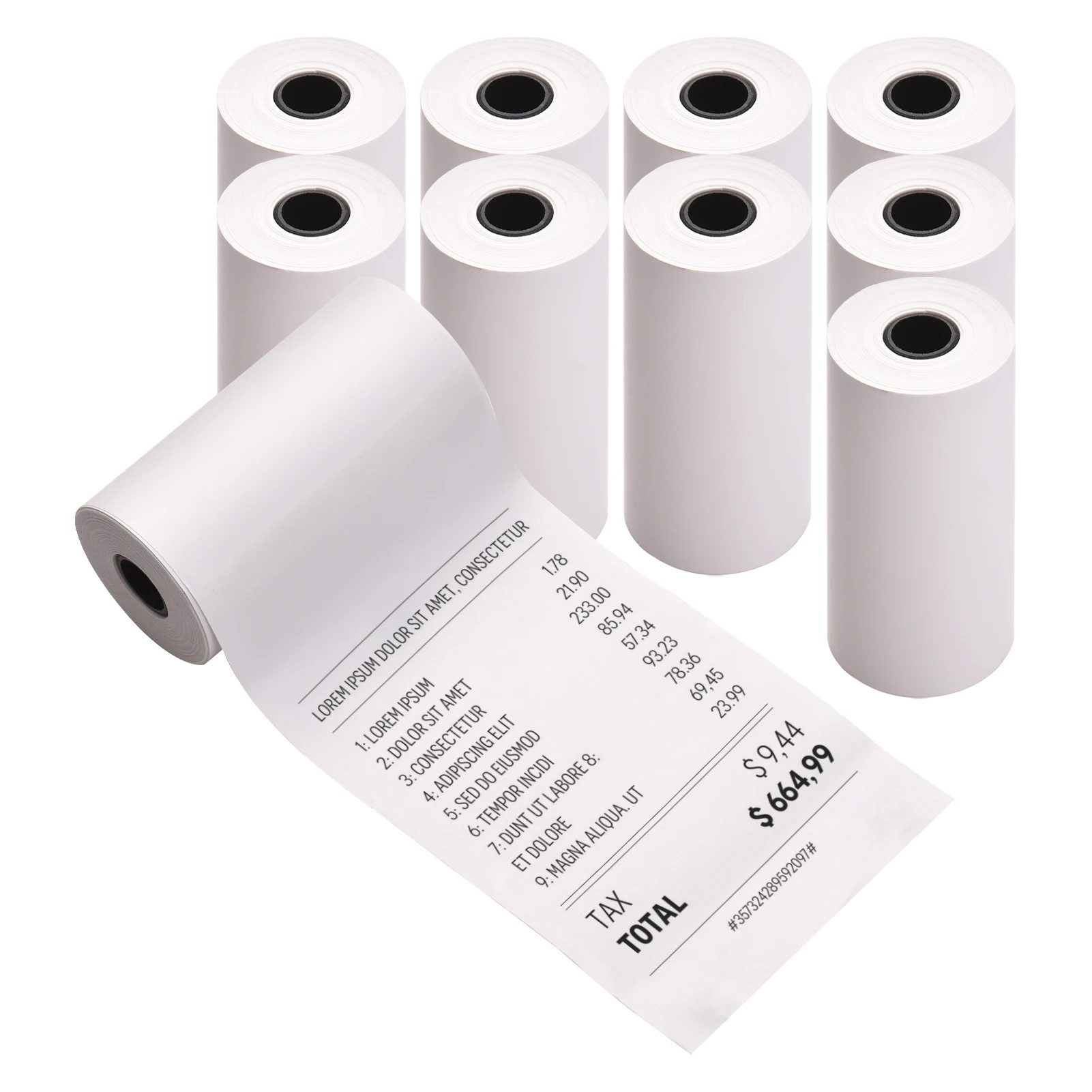 5/10 Rolls 57x30mm Self-Adhesive Direct Thermal Paper Printable Sticker Paper BPA-Free Waterproof Oil-proof Sticky Paper Roll