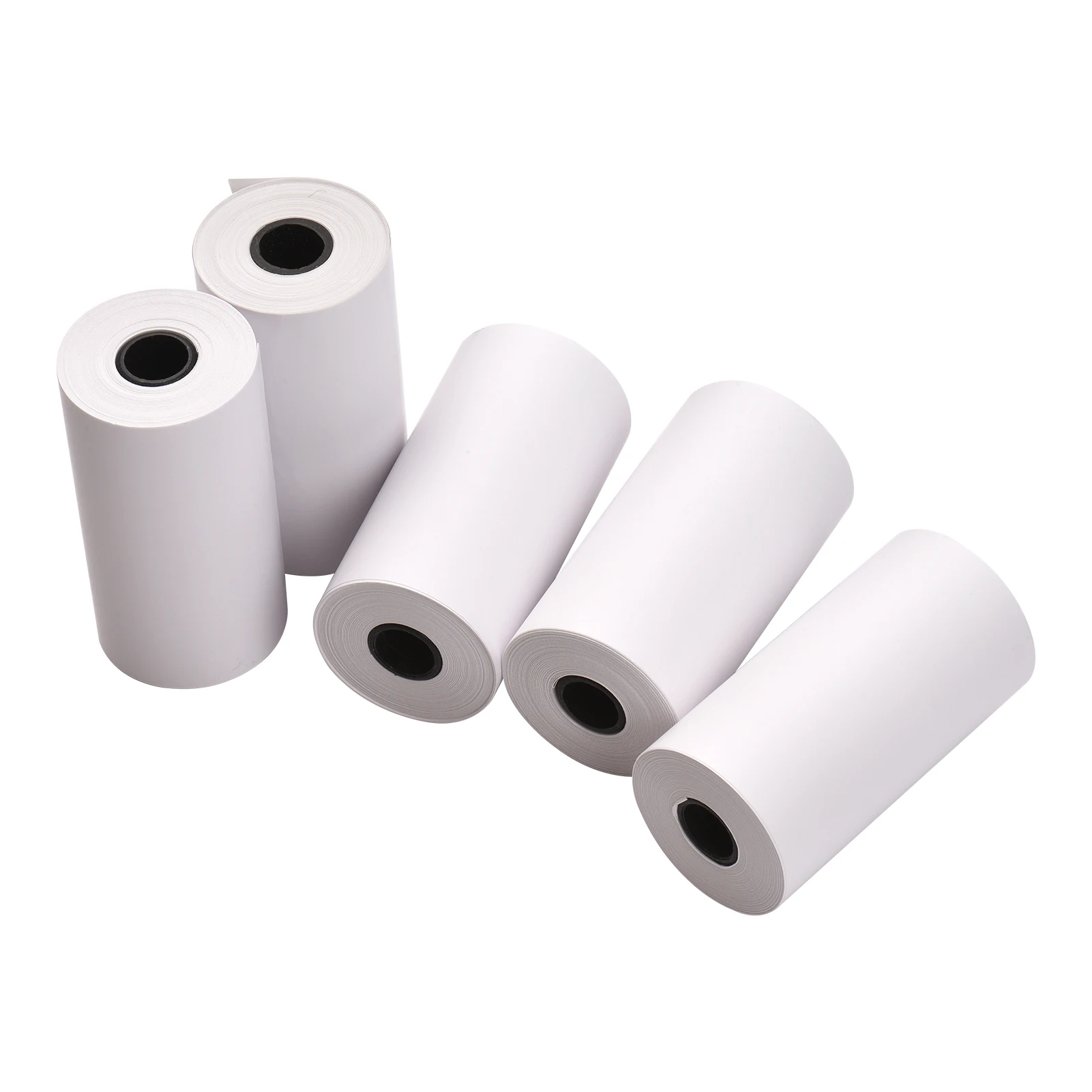 5/10 Rolls 57x30mm Self-Adhesive Direct Thermal Paper Printable Sticker Paper BPA-Free Waterproof Oil-proof Sticky Paper Roll