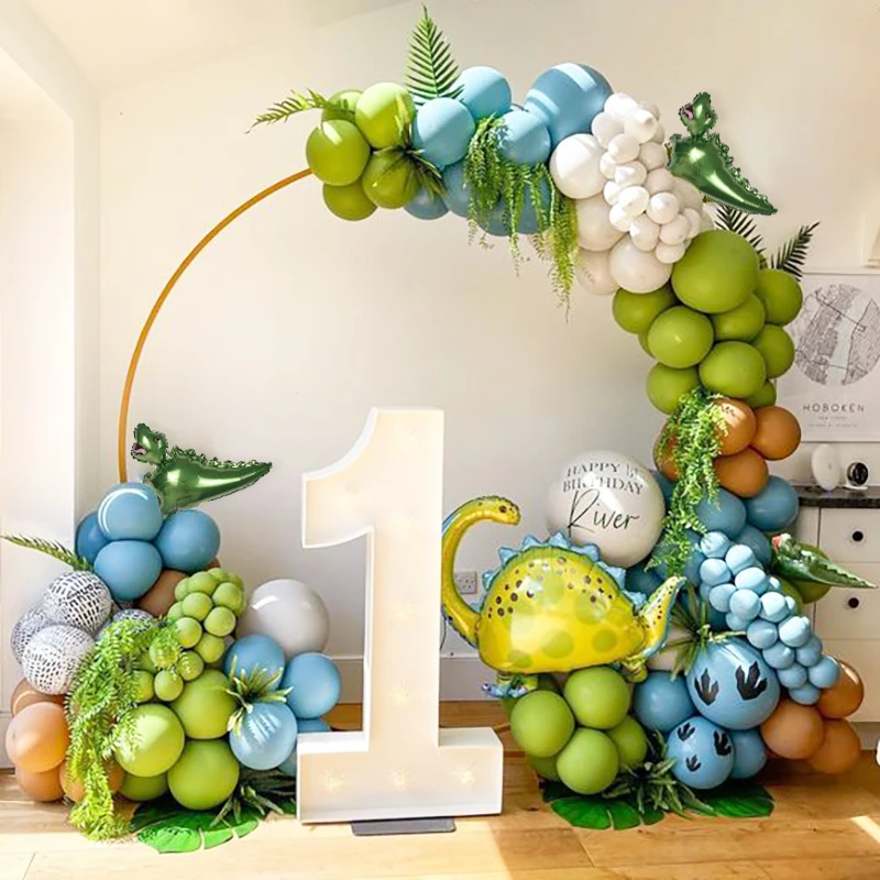 Jungle Safari Birthday Party Balloon Garland Kit Wedding Baby Shower Wild One Kid Birthday Party Balloon Background Decorations
