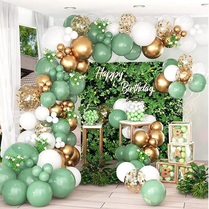 Jungle Safari Birthday Party Balloon Garland Kit Wedding Baby Shower Wild One Kid Birthday Party Balloon Background Decorations
