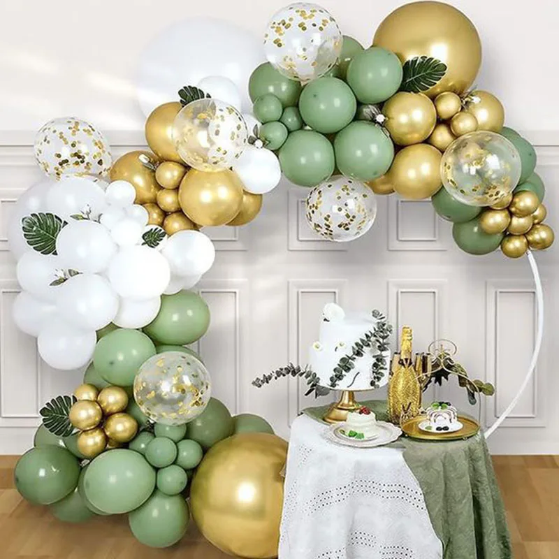 Jungle Safari Birthday Party Balloon Garland Kit Wedding Baby Shower Wild One Kid Birthday Party Balloon Background Decorations