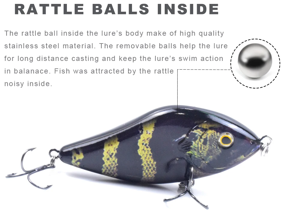 ALASICKA 70/100MM 14.5/45G For Pike Musky Fishing Slow Sinking Jerkbait Fishing Lure Slider Swim Action Hard Body Jerk Bait