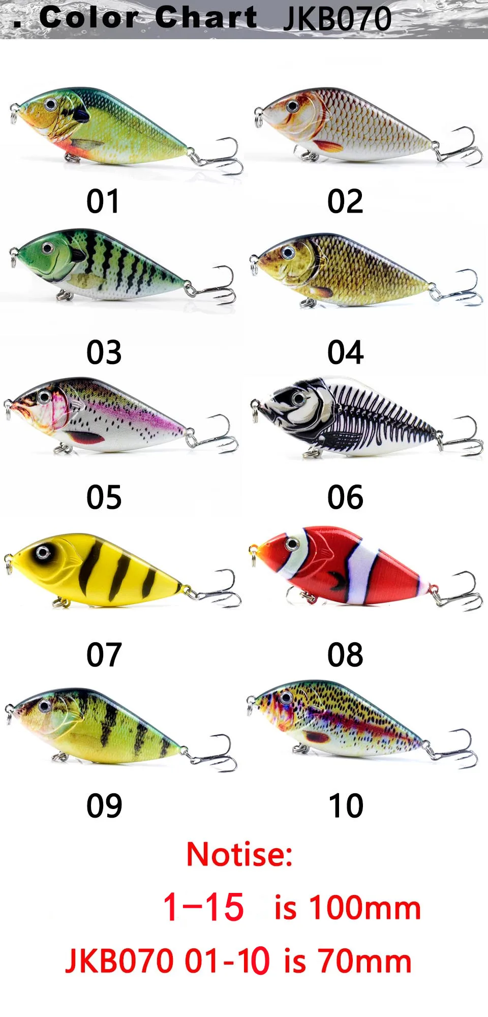 ALASICKA 70/100MM 14.5/45G For Pike Musky Fishing Slow Sinking Jerkbait Fishing Lure Slider Swim Action Hard Body Jerk Bait