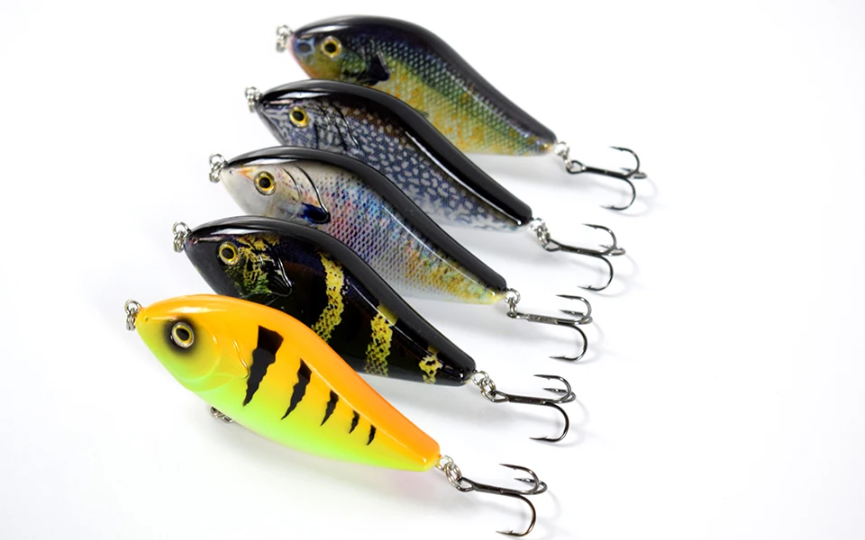ALASICKA 70/100MM 14.5/45G For Pike Musky Fishing Slow Sinking Jerkbait Fishing Lure Slider Swim Action Hard Body Jerk Bait