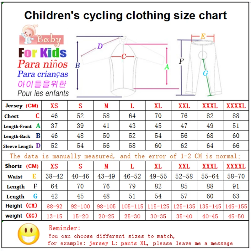 High Quality Kids Cycling Clothing Summer Kids Jersey Set Biking Long Sleeve Clothes Suit MTB Children's Cycling Wear 2023