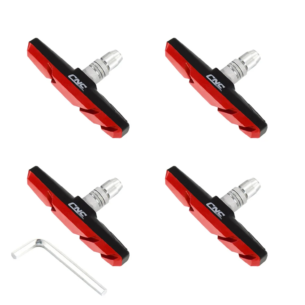CNCLOL Bike V-Brake Pads 55mm / 70mm, Fit Mtb,Folding,BMX Bicycle Rubber Brake Shoes 2 Pairs, Fit Shimano/SRAM V Brake