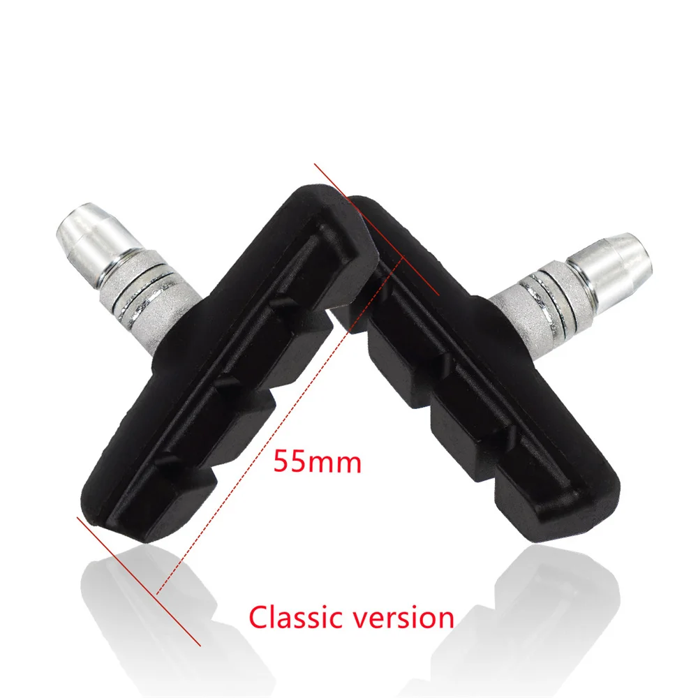 CNCLOL Bike V-Brake Pads 55mm / 70mm, Fit Mtb,Folding,BMX Bicycle Rubber Brake Shoes 2 Pairs, Fit Shimano/SRAM V Brake
