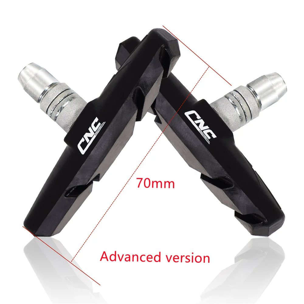 CNCLOL Bike V-Brake Pads 55mm / 70mm, Fit Mtb,Folding,BMX Bicycle Rubber Brake Shoes 2 Pairs, Fit Shimano/SRAM V Brake