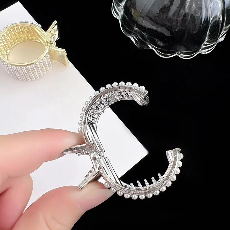 Korean Pearl Crystal Hair Claws Clips Women Geometric Hair Claw Girls Clamps Hair Crab Headband Hairpin Fashion Hair Accessories