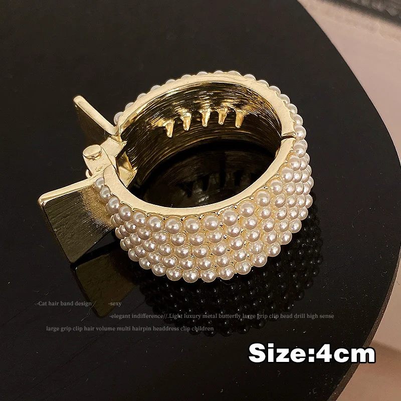 Korean Pearl Crystal Hair Claws Clips Women Geometric Hair Claw Girls Clamps Hair Crab Headband Hairpin Fashion Hair Accessories