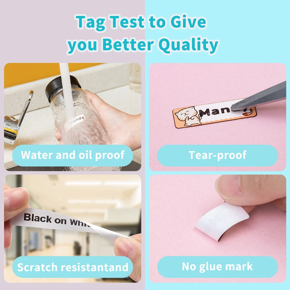 White Label Tape for Phomemo Q30 Printer Paper 3 Rolls Label Sticker Paper Roll for Phomemo Labeller Q30 D30 Label Printer