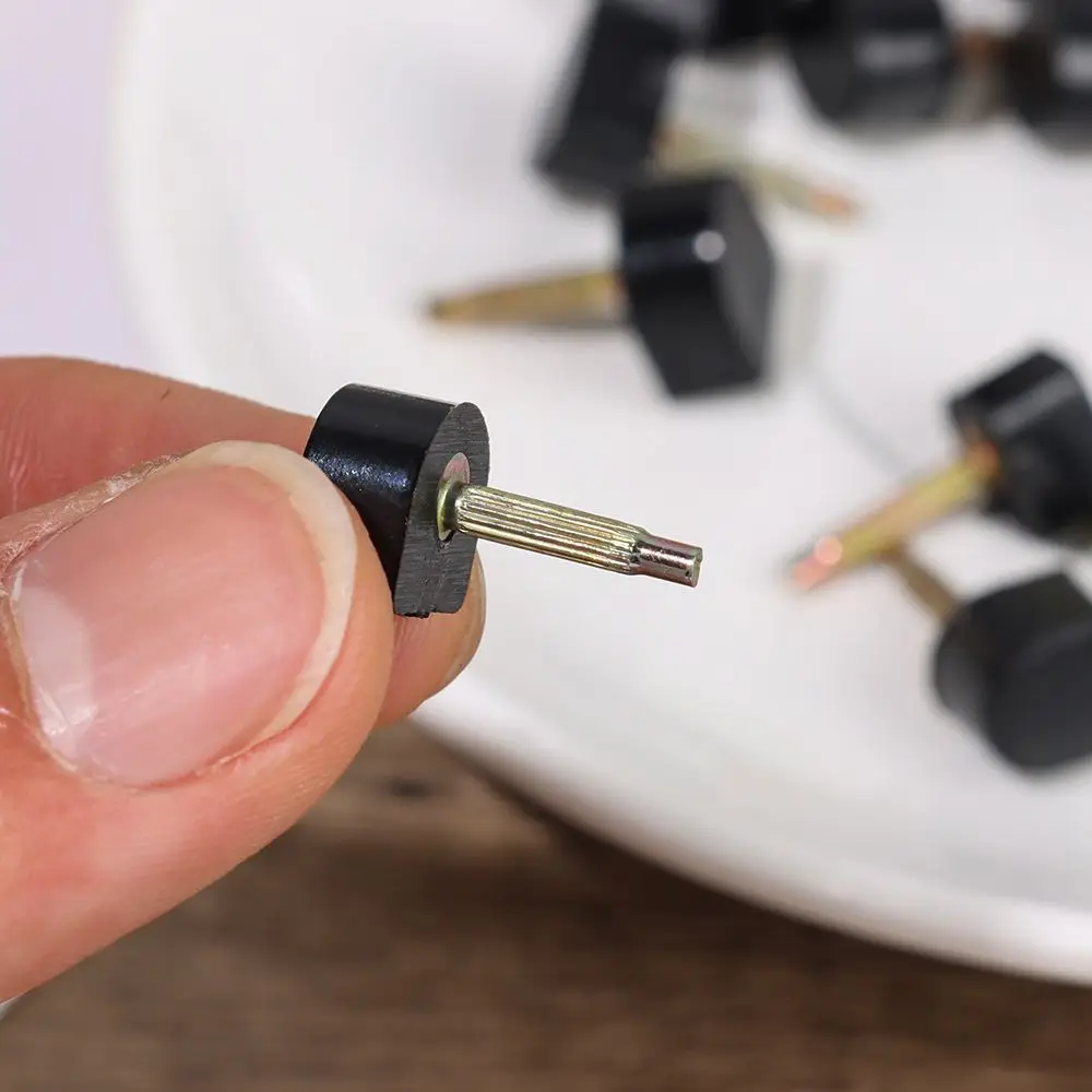 10pcs Black Women Shoes High Heel Repair Tips Pins Heel Stoppers Protect Dowel Lifts Replacement For High Heel Tips Taps