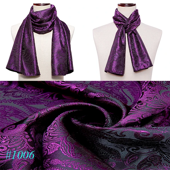 Fashion Silk Scarf Luxury Band Designer Men Women Black Paisley Shawl Bandanna Flulard Muffler Pashmina Barry. Wang A-1022