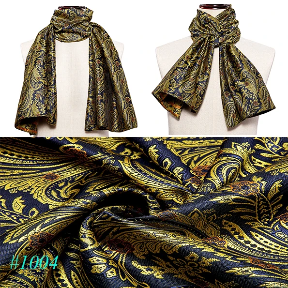 Fashion Silk Scarf Luxury Band Designer Men Women Black Paisley Shawl Bandanna Flulard Muffler Pashmina Barry. Wang A-1022