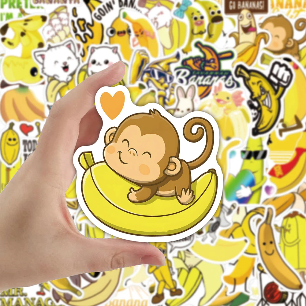 10/30/60pcs Funny Meme Cute Banana Animal Stickers Cartoon Decals Kid Toy Scrapbook DIY Phone Laptop Luggage Waterproof Sticker