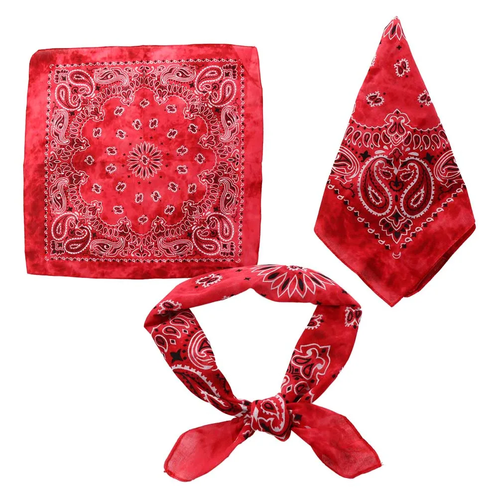 Tie Dye Bandana Cotton Paisley Bandanas Headbands Cowboy Handkerchiefs for Men and Women Colorful Hip-Hop Cycling Outdoor