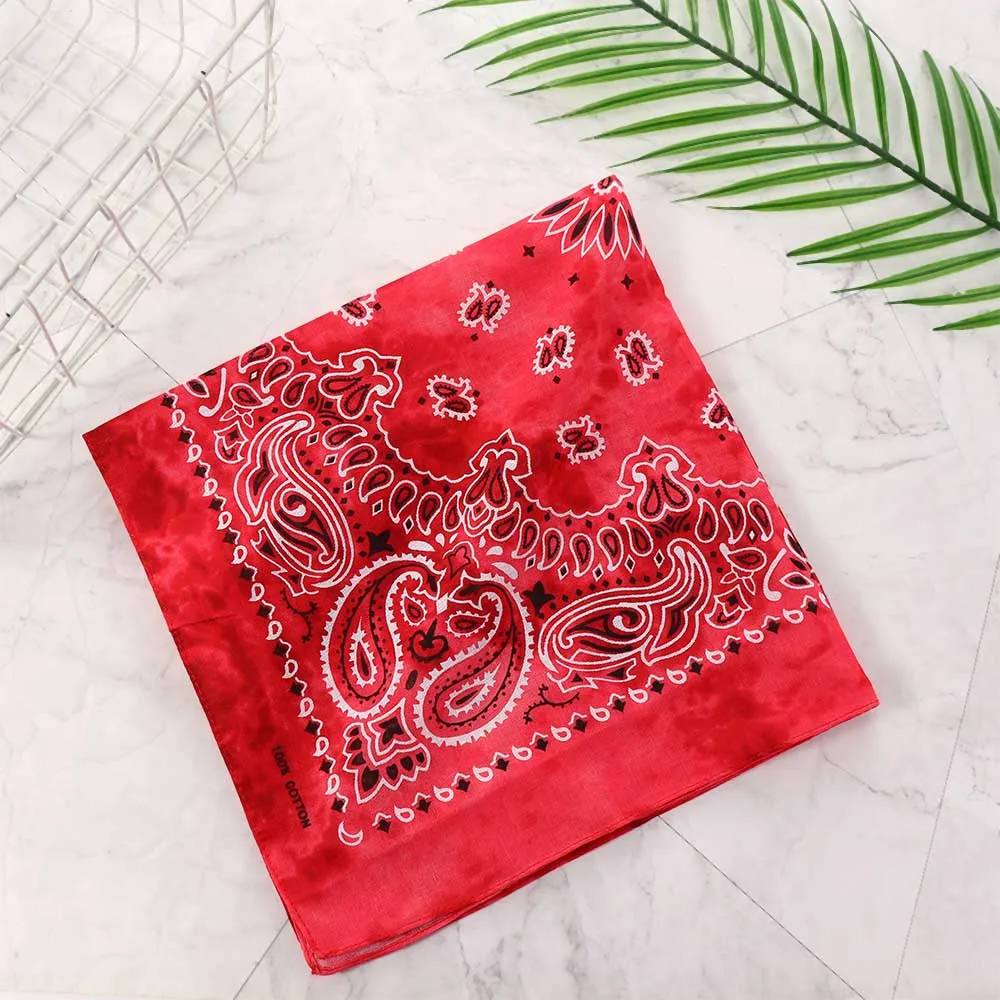 Tie Dye Bandana Cotton Paisley Bandanas Headbands Cowboy Handkerchiefs for Men and Women Colorful Hip-Hop Cycling Outdoor