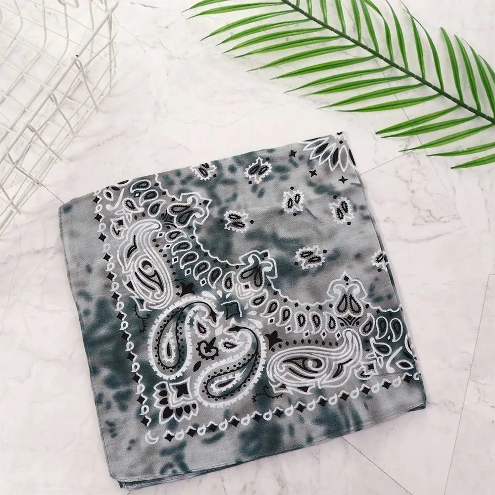 Tie Dye Bandana Cotton Paisley Bandanas Headbands Cowboy Handkerchiefs for Men and Women Colorful Hip-Hop Cycling Outdoor